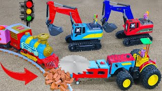 Diy tractor mini Bulldozer to making concrete road | Construction Vehicles, Road Roller #27