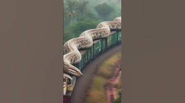 AI Nature Exploration | Discovery Snake and Train #trending #animation #nature