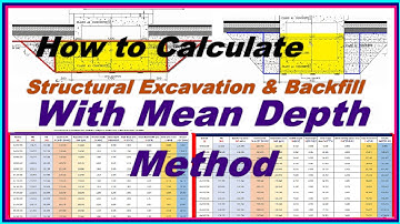 How to Calculate Structural Excavation & Backfill With Mean Depth Method.