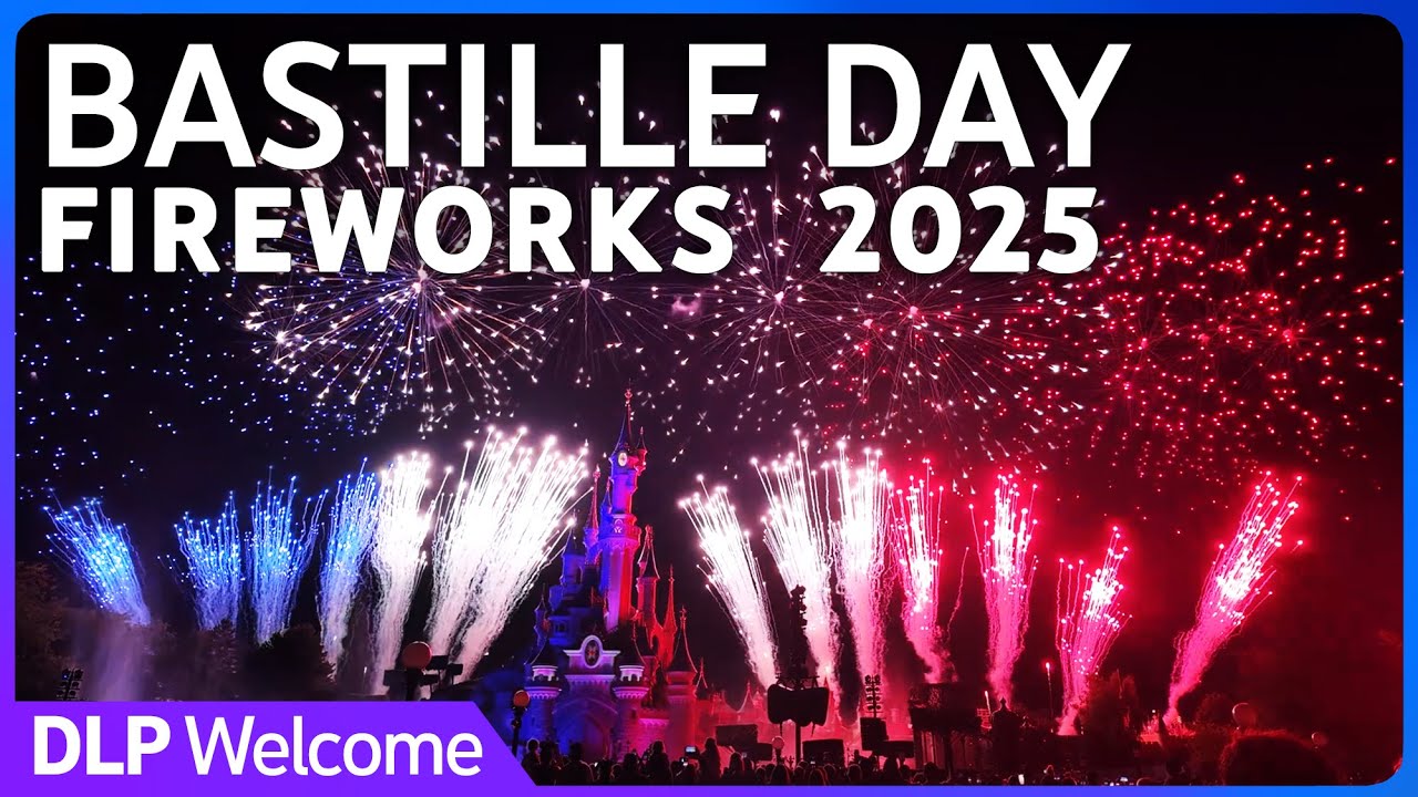 [4K] The Bastille Day Fireworks 2025 - 1500 Drones - Disneyland Paris