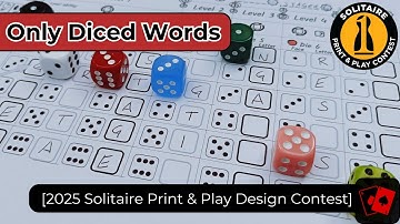 Playthrough | Only Diced Words (2025 Solitaire Print and Play Design Contest)