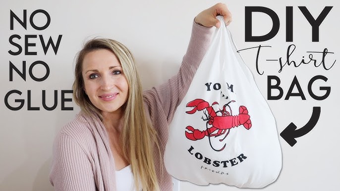 How To Make A No Sew T-Shirt Tote Bag In 10 Minutes