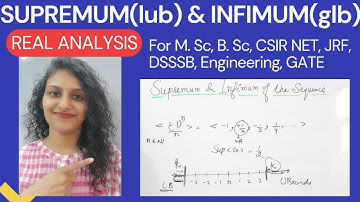 SUPREMUM (lub) AND INFIMUM (glb) WITH EXAMPLE | REAL ANALYSIS#dsssb#CSIRNET#MSC#BSC#JRF#gate#youtube