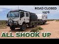 The Nullabor via the Old Eyre Highway, testing the 4x4 truck & caravan "ROAD CLOSED 1976"