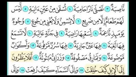 ‏سورة الغاشية ١٧ - ٢٠ تكرار الاية