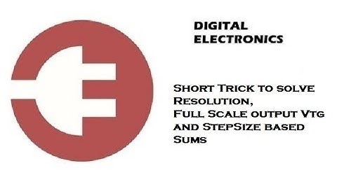 Short Trick to solve Resolution, FullScale output Voltage and StepSize based Sums
