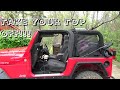 How to use your Jeep TJ soft top - including Sunrider feature