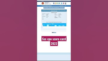 ssc cpo score card out #cpo #cposi #ssc #sscgd #scorecard #ssccgl #sscchsl #sscmts #sscgk