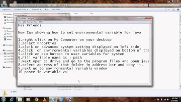 How To Set Environmental Variables For Java by Nazeer