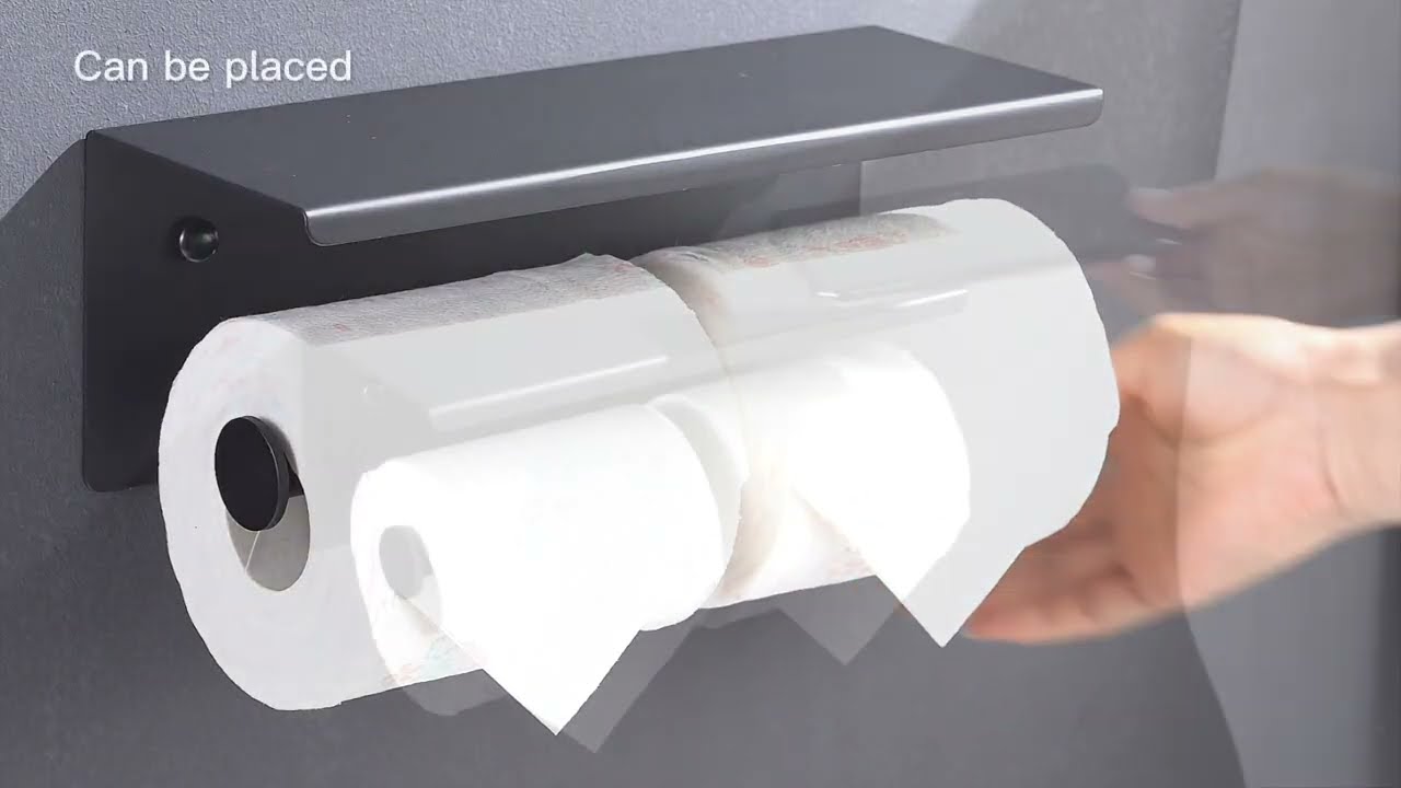 1196 double toilet paper holder with holder