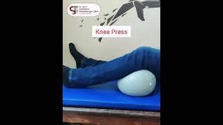 Static Knee Press Exercise with Ball  #physiotherapy #kneepain #legexercise