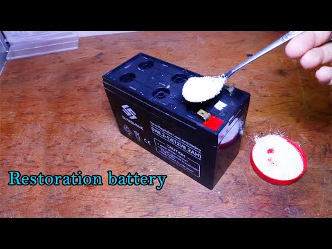 Restoration Old Battery 12v 8,2 AH using new Solution