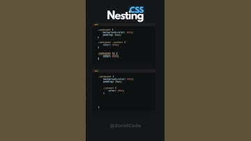 Nesting in CSS #css  #code