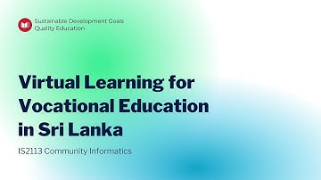 Virtual Learning for Vocational Education in Sri Lanka