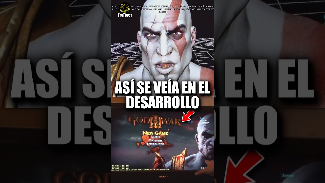 Así se veía God of War 3 durante el desarrollo 🔥 #trytiger
