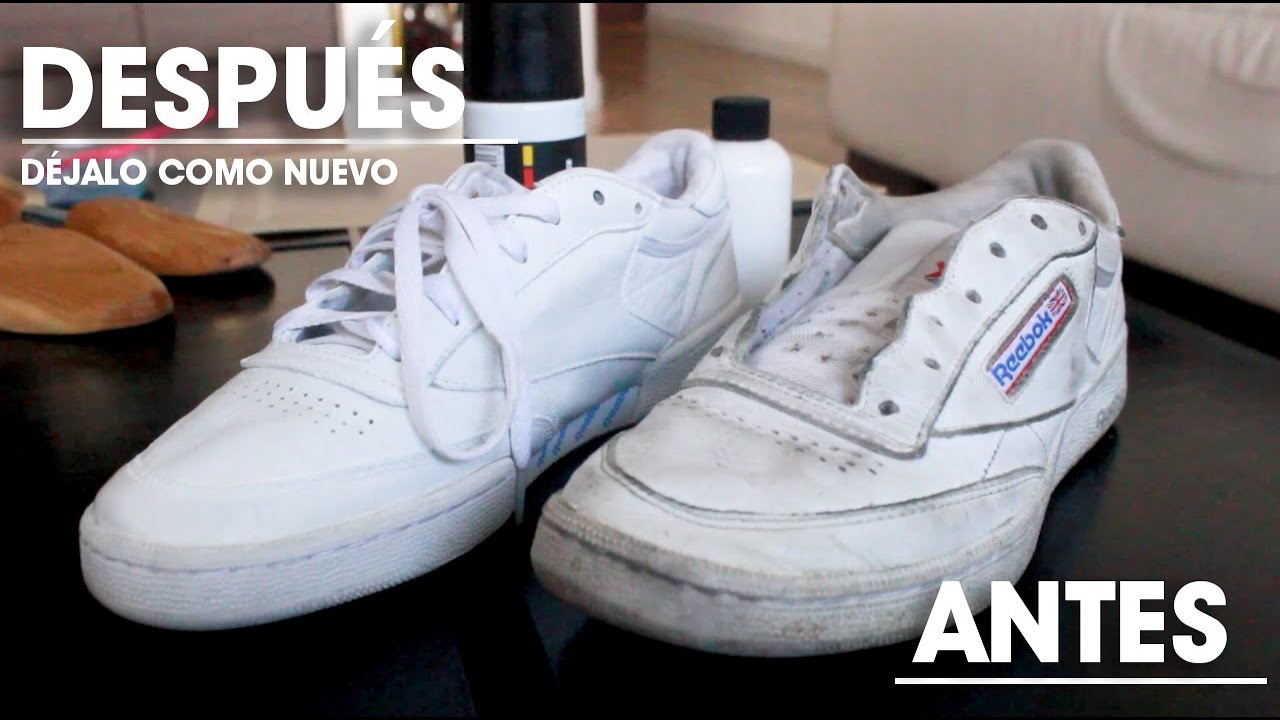 modo suma Cuna Tutorial de Como restaurar tus sneakers blancos, Reebok, Nike, Adidas -  YouTube