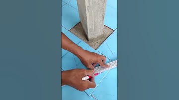 Cách đo và cắt gạch để lát vào vị trí góc cột #chiase #latgach #contructions #tips