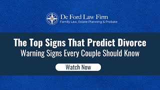 The Top Signs That Predict Divorce: Warning Signs Every Couple Should Know