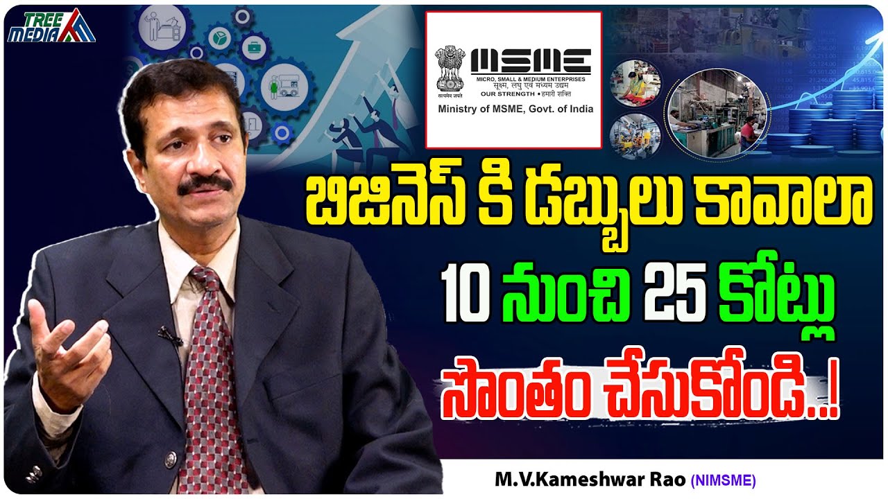 Business Loans Schemes For Micro And Small Business | NI-MSME | MV Kameswara Rao | Tree Media