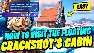 How to EASILY Visit Crackshot's Cabin when the floating loot island spawns - Fortnite Winterfest