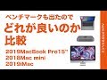 高いベンチマークの2019新型MacBook Pro・自分なら15”と2018Mac mini/2019iMacどれが良いのか比較検討してみた