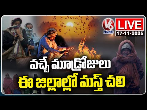 LIVE : IMD Issues Orange And Yellow Alert: Severe Cold in These Districts for Next 3 Days - V6NEWSTELUGU
