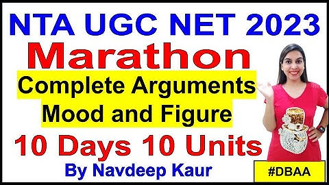 NET JRF 2023 | Marathon Arguments, Mood and Figure complete | 10 Day 10 Units | By Navdeep Kaur