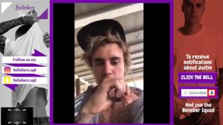 Justin Bieber talking to fans and with his mother on Instagram Live 17 Jan 2018