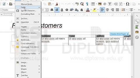 Insert a field displaying the current date in the header of the already opened report. Do not...