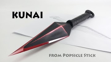 Transformation of  KUNAI from Popsicle Sticks into Red Metal