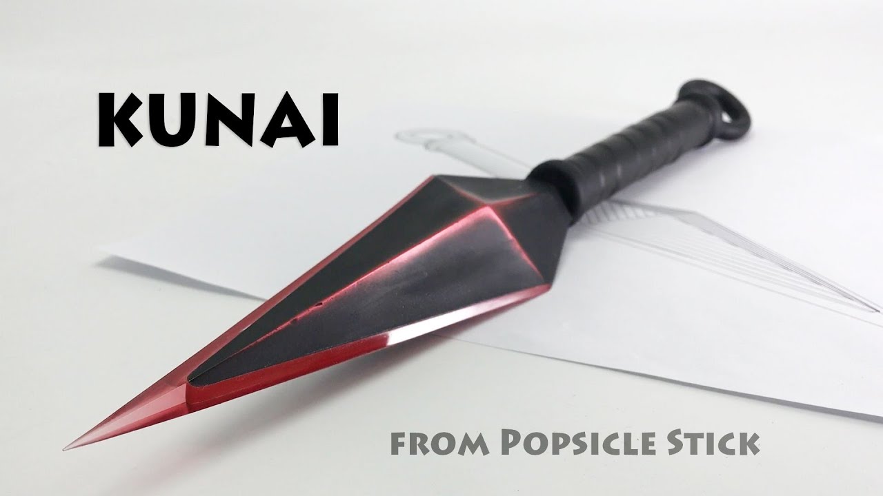 Transformation of  KUNAI from Popsicle Sticks into Red Metal