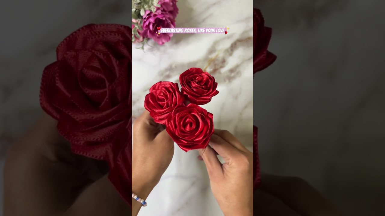 DIY Ribbon Rose Bouquet🥀✨|| Rose Bouquet || Valentines Day Gift Ideas || Handmade Gift Ideas ||