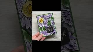 Check out this blackout technique with the Stampin’ Up! Sunflower embossing folder. #shorts
