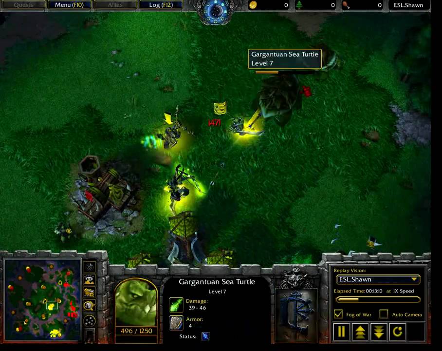 wc3 Shoutcast Moon vs Focus on Turtle Rock 2of6 IEM