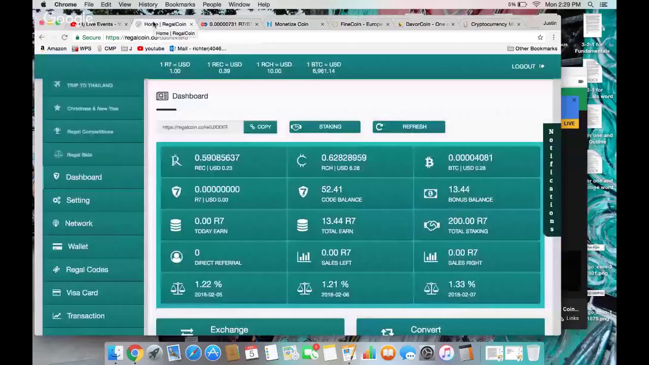Finecoin & Monetize Coin live ICO, Regal Coin R7 & Davorcoin update.
