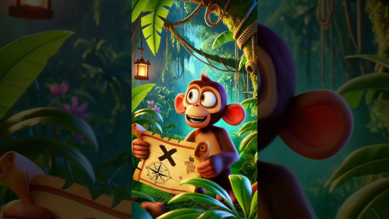A mischievous monkey is on a wild chase for the legendary golden banana! 🍌✨