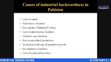 B COM PART II  SUBJECT ECONOMICS DEVELOPMENT OF PAKISTAN  SESSION 7