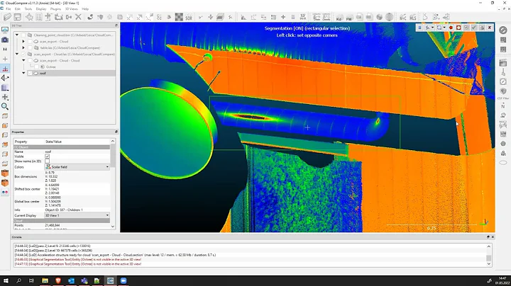 Cloud Compare Advanced Extraction of Objects from Point Clouds