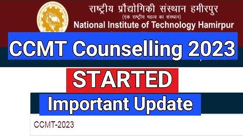 CCMT COUNSELLING 2023|| STARTED|| Important Update|| NIT admission 2023||M.tech admission GATE 2023