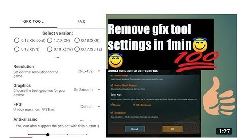How to remove gfx tool settings on pubg in 1 min 🤔😇