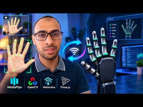 🦾Robot Hand 3D Real-Time Hand Gesture Teleoperation using MediaPipe, WebSockets, and Three.js