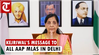 Arvind Kejriwal's wife Sunita Kejriwal reads out jailed CM’s message for AAP MLAs in Delhi