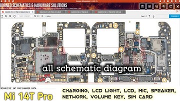 Mi 14T pro all schematic diagram charging lcd light lcd mic speaker network volume keys sim card 