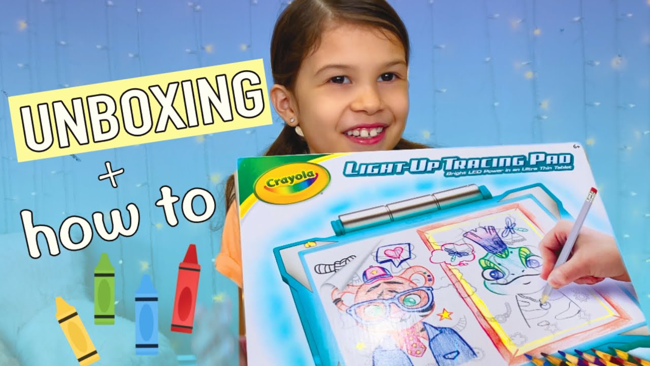 Unboxing & Learn to draw How To Kids Crayola Light Up Tracing Pad