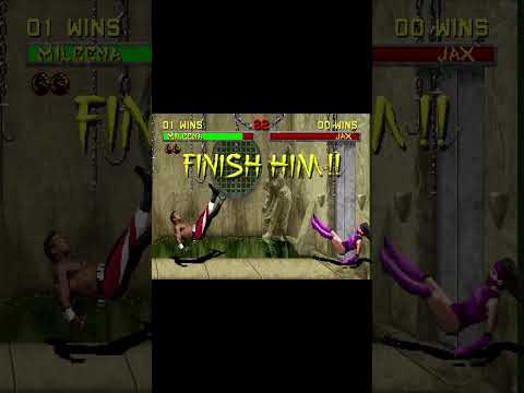 Mileena Corner 100% Combo vs Jax - Mortal Kombat 2 #mortalkombat #retro #gaming #game #short #clips