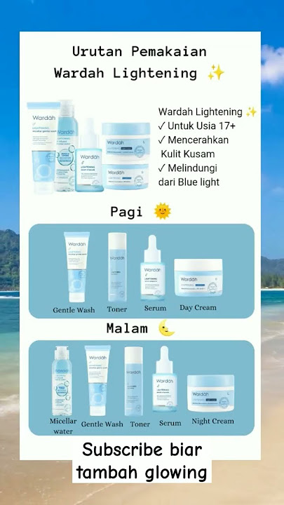 Urutan pemakaian wardah lightening untuk kulit kusam #wardahlightening #skincare #shorts #short