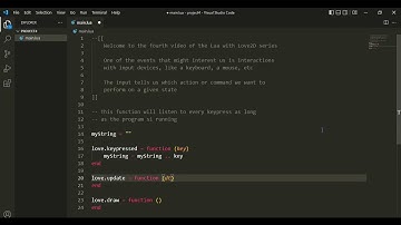 LUA WITH LOVE2D 4 : KEYBOARD EVENTS