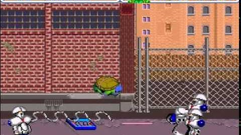 TMNT IV Turtles in Time (SNES) Walkthrough Part 2 - Urban Ninja