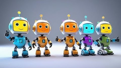 Six Toy Robots Count to Ten | Counting Song for Kids | Robot Rhyme by Rhyme Zoo