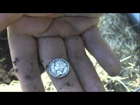 Metal Detecting ,a few silvers & wheats _10 Hours for 131 coins,ACH 11_3.mpg